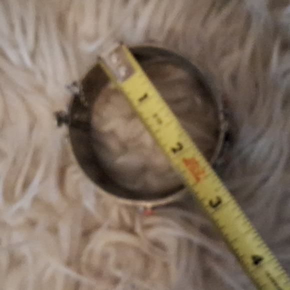 Vintage Asian Influence Enamel  Bracelet with Blue and Green Accents - Picture 8 of 8